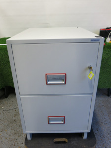 Phoenix 2242 Upright 2 Draw Fire Rated Safe. Size H81 x W53 x D68cm. Comes with Set of Keys.