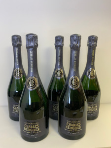 5 x Charles Heidsieck Champagne, Maison Fondee A Reims En, 1851, Brut Reserve, 75cl.