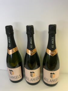 3 x All Angels Sparkling Rose 2018, 75cl.