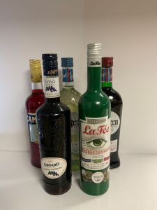 4 x Bottles of Assorted Aperitivo to Include: 1 x La Fee Absinthe Superieure, 1 x Campari, 70cl, 2 x Martini & 1 x Creme De Cassis