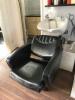 Hair Salon Back Wash Chair with Adjustable Seat, Ceramic Sink and Flexible Spray Unit. Black PVC Wipe Clean Seat & Back. - 3