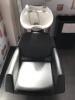 SEC Hair Salon Back Wash Chair with Adjustable Seat, Ceramic Sink and Flexible Spray Unit. Black PVC Wipe Clean Seat & Back. - 3