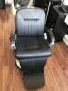 Professional Barbers Chair on Chrome Base in Black PVC. Pump-Up Chair, Tilting Back with Adjustable Head Rest. - 3