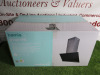 Boxed/New GoodHome Bamia Glass Angled Cooker Hood, Model GHAGRO90. - 3