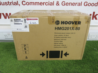 Boxed/New Hoover 800w Built In Microwave, Model HMG201X-80.