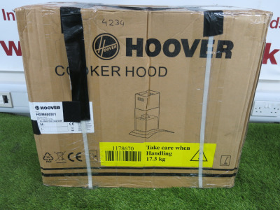 Boxed/New Hoover Wall Mounted Cooker Hood, Model HGM600X/1.