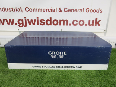 Boxed/New Grohe K200 Stainless Steel Sink, Size 84cm.