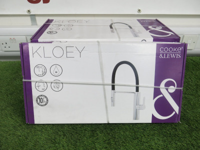 5 x Boxed/New Cooke & Lewis Spring Neck Single Lever Kitchen Mixer Tap, Model Kloey.