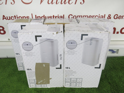 5 x Boxed/New Kingfisher 10L Dehumidifier with Digital Screen on Top.