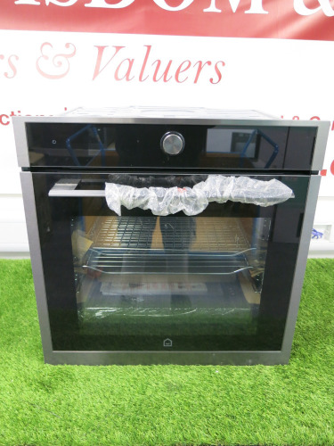 New GoodHome 3200W Stainless Steel Integrated Electric Single Oven, Model GHMF71. DOM 05/2023.