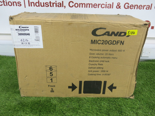 Boxed/New Candy 800w Integrated Microwave Oven, Model MIC20GDFN.