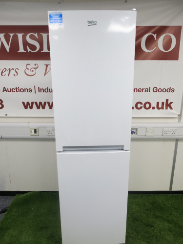 New Beko Freestanding Fridge Freezer, Model K54300H. Size H181 x W54 x D54cm. NOTE: dent to side panel as (Viewed/Pictured).