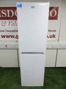 New Beko Freestanding Fridge Freezer, Model K54300H. Size H181 x W54 x D54cm. NOTE: dent to side panel as (Viewed/Pictured).