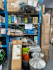 4 x Shelves of Assorted Gardening Tools, Items & Accessories to Include: Garden Hoses, Poly Tunnel, Covers, Rolls of Mesh & Weed Control Fabric, All Pond Solutions, Garden Trolley, Blower/Vacuum, Hedge Trimmer Black Buckets & 2 x Metal Bins. - 2