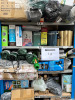 4 x Shelves of Assorted Gardening Tools, Items & Accessories to Include: Garden Hoses, Poly Tunnel, Covers, Rolls of Mesh & Weed Control Fabric, All Pond Solutions, Garden Trolley, Blower/Vacuum, Hedge Trimmer Black Buckets & 2 x Metal Bins. - 3