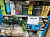 4 x Shelves of Assorted Gardening Tools, Items & Accessories to Include: Garden Hoses, Poly Tunnel, Covers, Rolls of Mesh & Weed Control Fabric, All Pond Solutions, Garden Trolley, Blower/Vacuum, Hedge Trimmer Black Buckets & 2 x Metal Bins. - 5