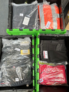 3 x Crates of Assorted Workwear Clothing.