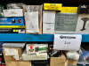 Approx 95 x Assorted Hardware Stock to Include: Clock, Foot Pump, Key Boxes, Gas Detection Kit, Loft Storage Stilt, Mobile Mains Power Unit, Finishing Plane, Auto Polisher, Hand Rope Winch, Bins, Small Car Vacuum Cleaners, Safes, Tile Cutters etc. - 5