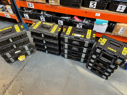 17 x DeWalt Cordless Power Tool Cases (No Tools).