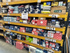 5 x Shelves with Large Quantity of Branded Bosch, Blueprint, Febi Bilestein Car Parts & Consumables to Include: Brake Pads & Discs, Brake Shoes, Belts, Filters, Alternators, Bulbs, Thermostats, Wheel Bearing Kits etc. For Assorted Vehicles (As Viewed & I