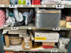 36 x Shelves of Assorted Kitchen, General Hardware & Bathroom Items to Include: Curtain Poles, Scales, Mugs, Salad Spinners, Knife Sets, Containers, Cake Tins, Clothes Basket, Jugs, Silicon Liners, Trays, Vegetable Slicer, Chopping Boards, Clothes Hanger - 16