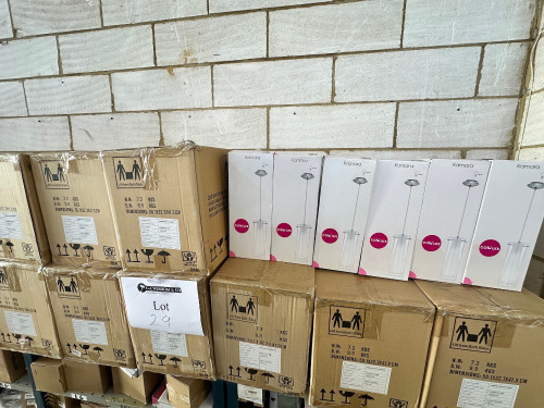 10 x Boxes of 6 Pcs Per Box of Colours Kamara Clear Glass Pendant Lights.