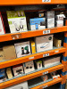 14 x Shelves of Assorted Smart & General Electricals to Include: PC & Laptop Headsets, Webcams, Meters, Readers, Monitors, Amp, Chargers, Testers, Fire Alarms, Door Bells, Lights, Plugs, Phones, Dash Cam Recorder, Radio, DVD Player, Wi-Fi Power Sockets, G - 10