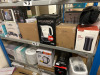 12 x Shelves of Assorted Household, Domestic, Kitchen Ware Appliances & Items to Include: Toasters, Kettles, Mini Fridges, Waffle Makers, Pop Corn Makers, Blender, Mixer, Electric Knife, Fondue, Water Filter, Can Opener, Hot Plate, Hot Press, Mini Washing - 4