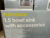 17 x Boxed GoodHome Romesco 1.5 Bowl Sink & Accessories. - 3