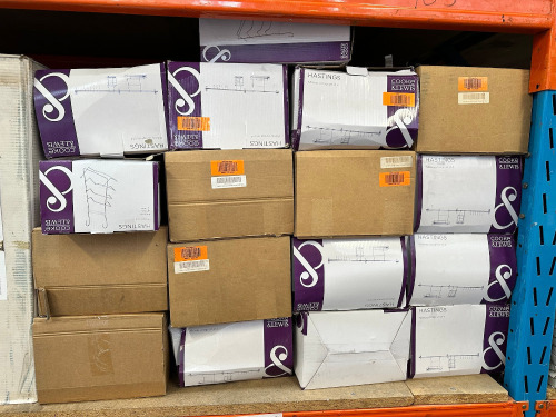 33 x Boxes of Cooke & Lewis Hastings Midway Storage Sets of 4 and Hastings Pot Lid Holders.