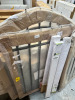 3 x Black Metal Garden Gates & 3 x Packs of 3 Metal Landing Balustrade. - 3