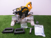 Boxed Reconditioned DeWalt Sliding 216mm Electric Mitre Saw, Model DWS774-GB, 110V, Cut Depth 70mm.