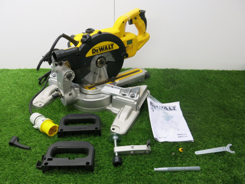 Reconditioned DeWalt Sliding 216mm Electric Mitre Saw, Model DWS774-LX, 110V, Cut Depth 70mm.