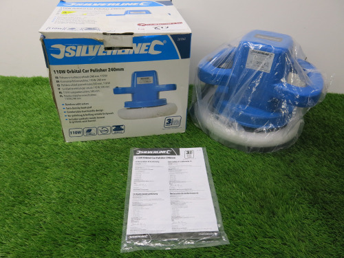 Boxed Silverline 110w Orbital Car Polisher.