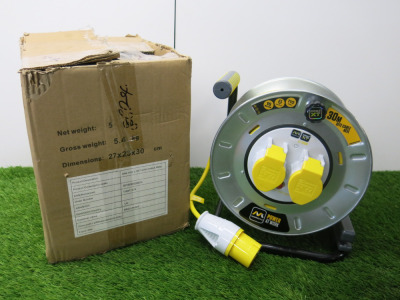 Masterplug 30m Site Cable Reel, 110V.