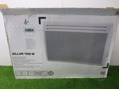 Boxed Dillam 1500w Radiant Panel Heater.