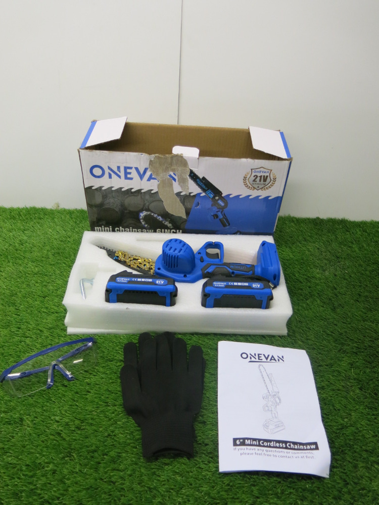 Onevan 21v Cordless 6 Mini Chainsaw In Carry Case.
