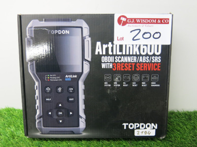 Boxed Topdon Artilink 600 Car Diagnostic Scan Tool.