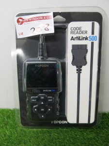 Packaged Topdon Artilink 500 Code Reader.