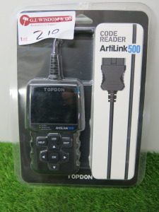 Packaged Topdon Artilink 500 Code Reader.