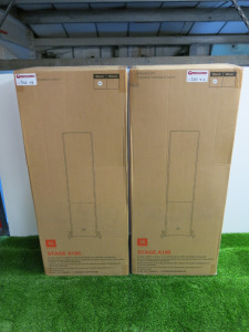 Boxed Pair of JBL Floor standing Stage A190 Loudspeakers, Colour Black.