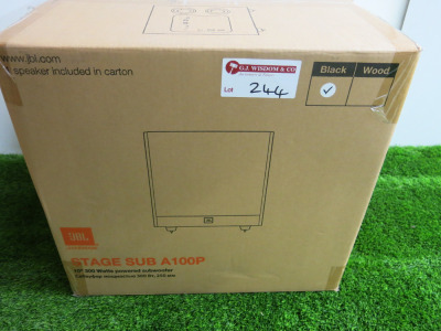 Boxed JBL Stage Sub A100P, 10" 300 Watts Subwoofer.