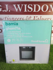 Boxed GoodHome Integrated Single Multifunction Microwave Oven, Model GHOM71A. DOM 11/2022.