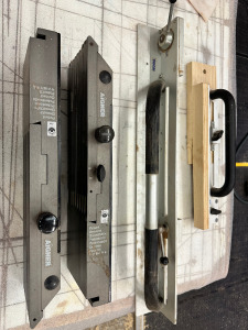 4 x Spindle Moulder Safety Accessories to Include: 2 x Aigner Safety Fences, 1 x Safety Clamp & 1 x DBGM Safety Clamp.