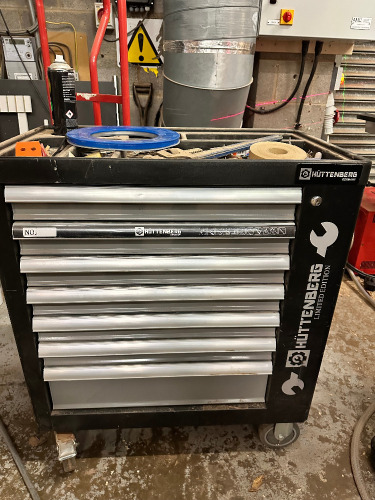 Huttenberg Germany Limited Edition 7 Draw Mobile Tool Chest, with Tools (As Pictured).