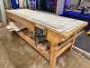 Woodworking Bench with Vice. Size H85 x W270 x D90cm.