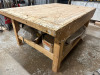 Woodworking Bench. Size H85 x W180 x D128cm.
