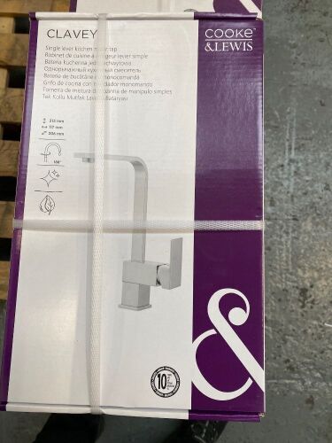 Pallet Containing 114 x Cooke & Lewis New Boxed Kitchen Mixer Taps Including: