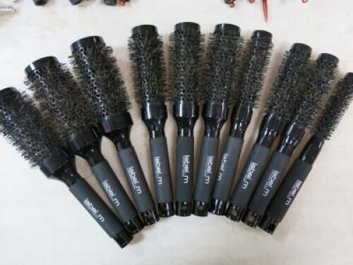 10 x Lable.M Round Brushes in Various Sizes. (As Viewed/Pictured)