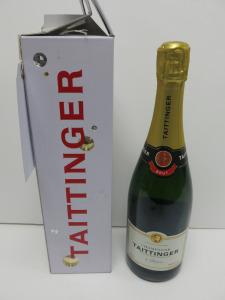 Boxed Taittinger Brut Reserve Champagne, 75cl.
